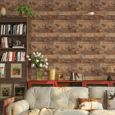 Wood Contact Kitchen Peel And Stick Wallpaper Self Adhesive Removable Wallpaper Countertops Waterproof Shiplap Wall Wood Vinyl Wrap For Cabinets Rustic