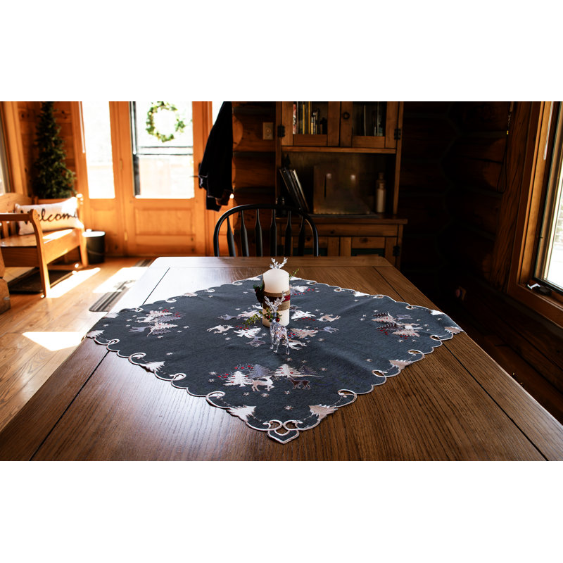 Plateau de table gris foncé Judeen Silver Reindeer (carré 33 po)