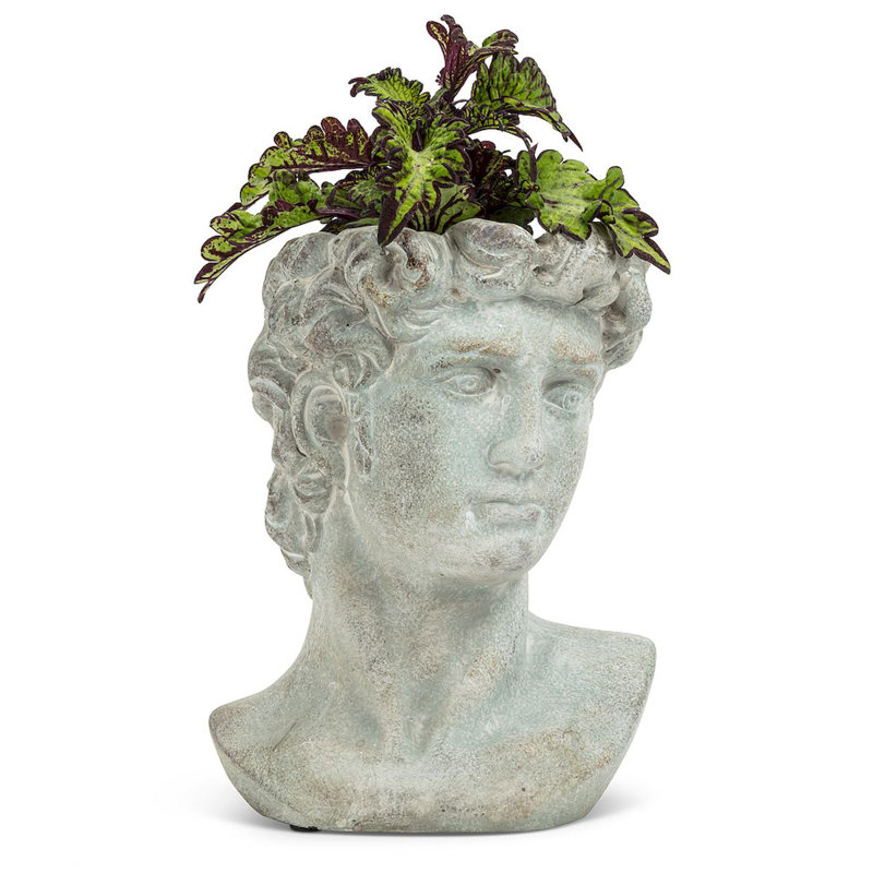 Aashir Statue Planter, 9" H x 4" W x 4" D