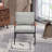 Metal Frame Upholstered Accent Armchair-409018048