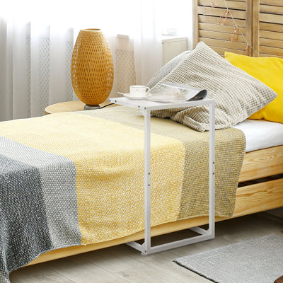 White C-Shaped Side Table by 17 Stories