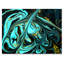 Art abstrait marbré turquoise abstrait - décoration murale moderne en toile-1317231367-1317231373
