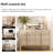 Adora 47.2" Wood Accent Cabinet With Drawers, Modern Credenza Storage Cabinet With Curved Profile Design For Living Room, Kitchen, Dining Room, Hallway-1896318553