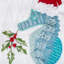 Chaussette de Noël bleue