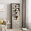 Bibliothèque haute, 6 tablettes en bois-347003765