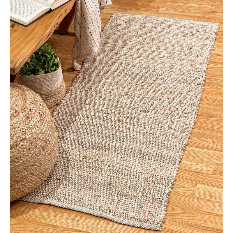 Tapis en jute Aleksei, Tapis de couloir 2 pi x 5 pi, Beige