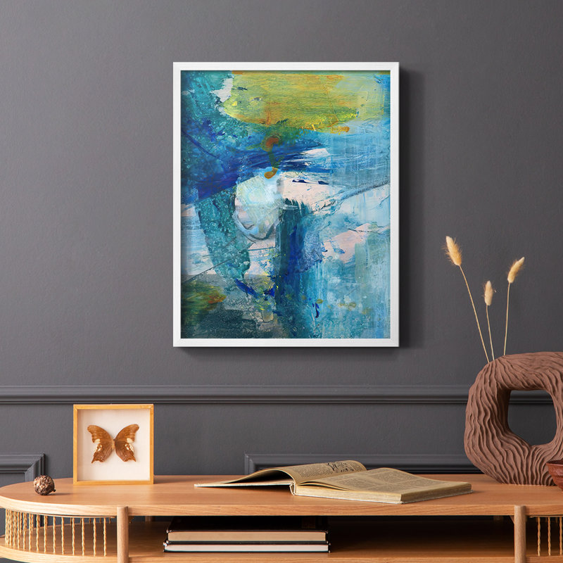 Spring Winds III Framed Print - Solid Wood, White, 28" H x 22" W