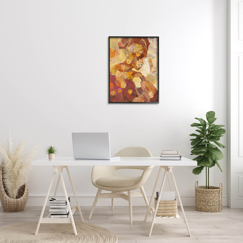Célébrer la beauté, abstrait, estampe numérique par Albena Hristova, H 30 po x l 24 po x P 1,5 po