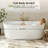 Deervalley 67" Acrylic Freestanding Bathtub, Easy Install Standalone Deep Soaking Tub With Fluted Design, Modern Ergonomic Shower Tub With Center Drain In White, DV-1T0583