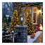 Lampadaire d'extérieur, lanterne à mât noir avec base de quai câblée, lampadaire extérieur avec lampadaire et verre pour chemin de jardin (paquet de 2)