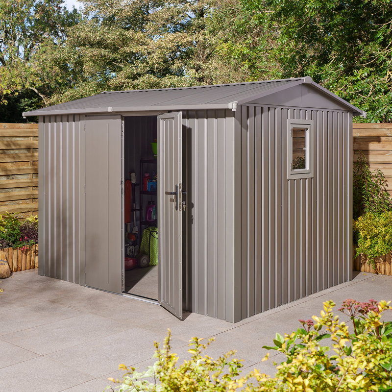 Rowlinson Brentvale 10x8 Premium Apex Metal Shed with Assembly