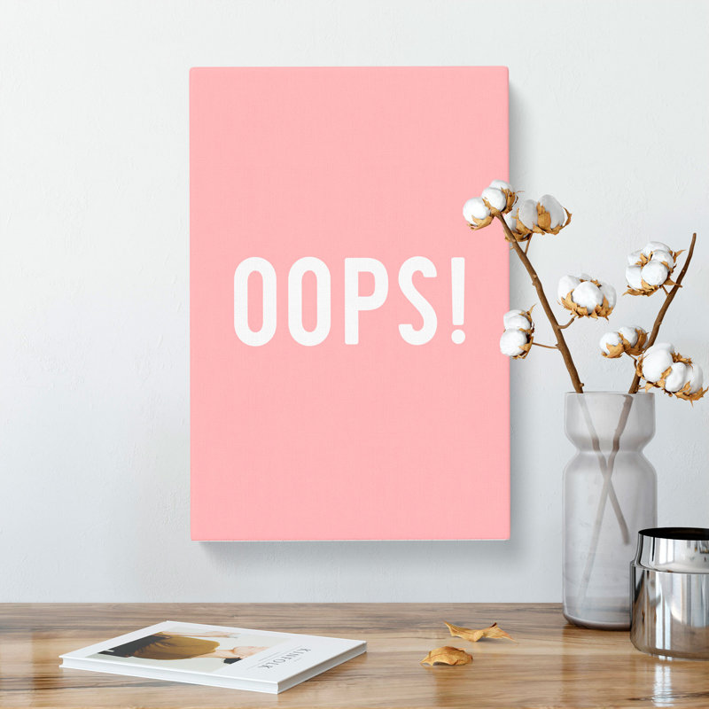 Oops - Wrapped Canvas Print, 50cm H x 35cm W x 3cm D