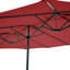 Très grand parasol d'extérieur - double abat-jour de patio de 15 pi avec manivelle pour meubles d'extérieur, terrasse, cour ou piscine Pure Garden (rouge)-1494703206