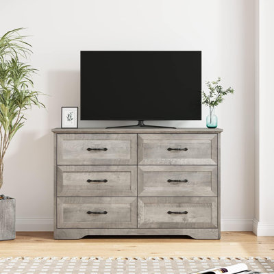 Wood Dresser For Bedroom With 6 Drawers, Drawer Dresser Chest Of Drawers