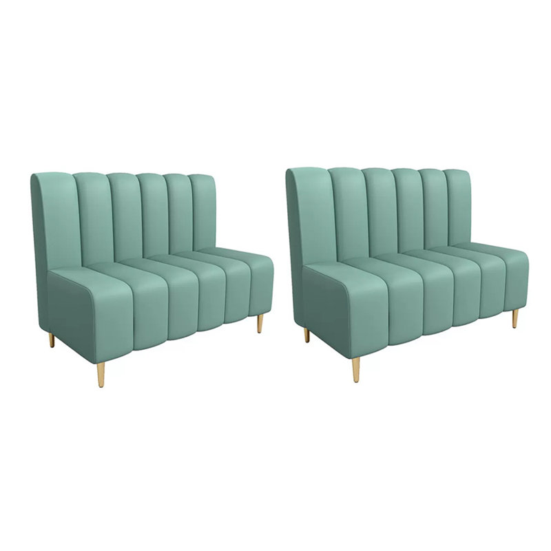 Banc rembourré en similicuir Modern Modern, Vert