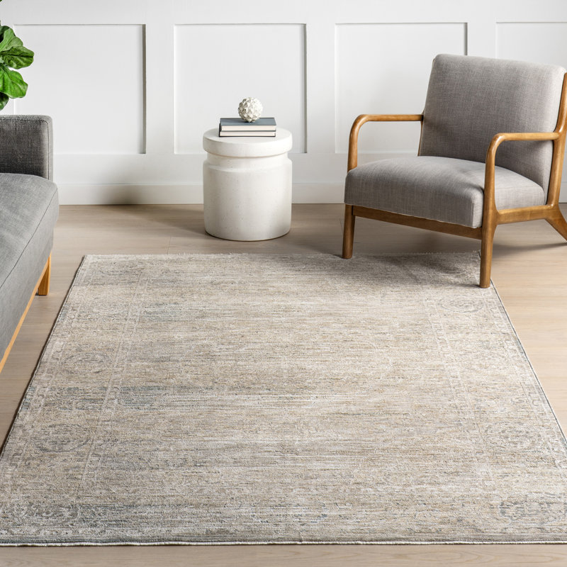 Medallion Area Rug for Living Room Bedroom Dining Room Kitchen, Light Beige/Light Grey, Runner 2'8" x 8'