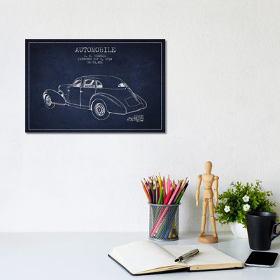 G.M. Buehrig Cord Automobile (Navy Blue) I by Aged Pixel - Wrapped Canvas Gallery-Wrapped Canvas Giclée