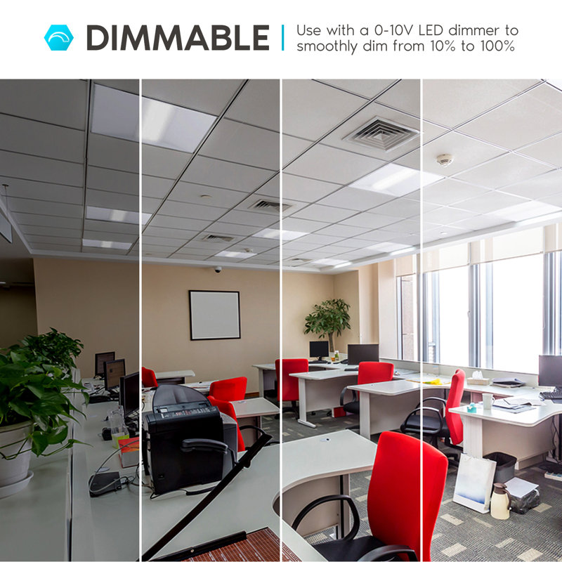 2' x 2' Dimmable LED Troffer Panel Light, 2