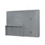 Grand lit escamotable mural avec placard, gris
