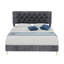 Structure de lit capitonnée en velours capitonné avec pieds robustes - Mobilier de chambre double gris-862000996-862000999-862000997
