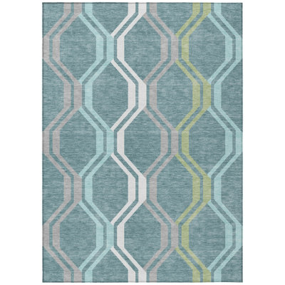 Machine Washable Indoor/Outdoor Chantille ACN2326 Mid-Century Modern Rug