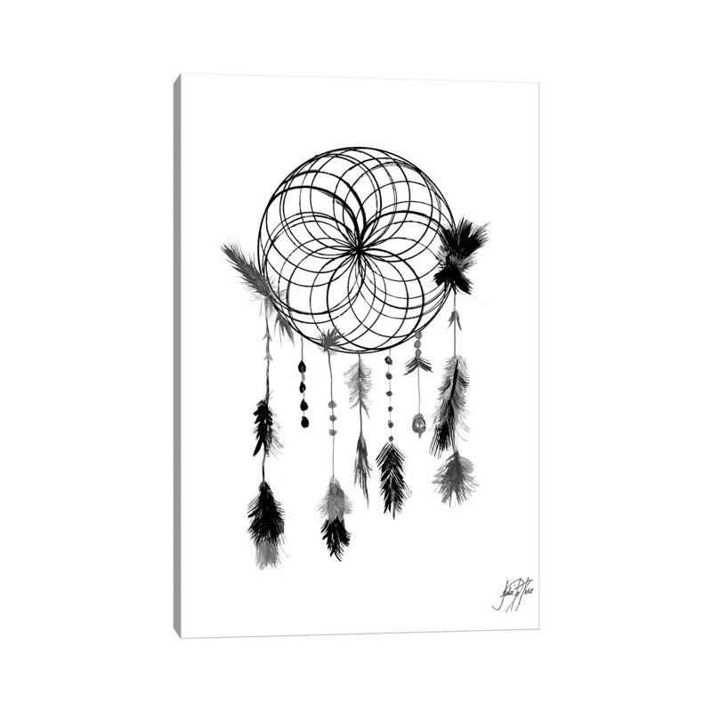 Dark Midnight Dream Catcher II by Julie Derice - Wrapped Canvas Painting, 66.04 cm H x 45.72 cm W