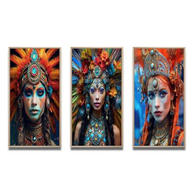 «Vibrant Slavic Spiritual Festive Portraits IV», 3 pièces