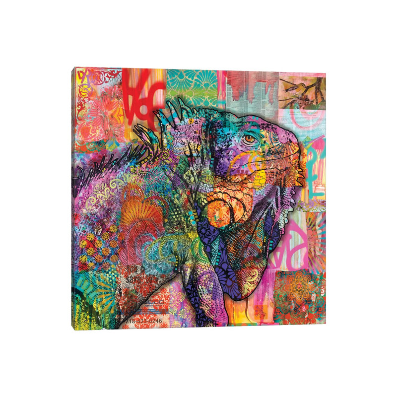 Iguana 1 Piece Wrapped Canvas Wall Art, 30.48 cm H x 30.48 cm W