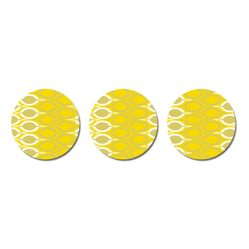Motif jaune - ensemble de 3 impressions non encadrées