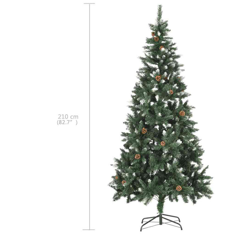 Artificial Christmas Tree with LEDs&Ball Set, 6.89ft H x 3.9ft W x 3.9ft D