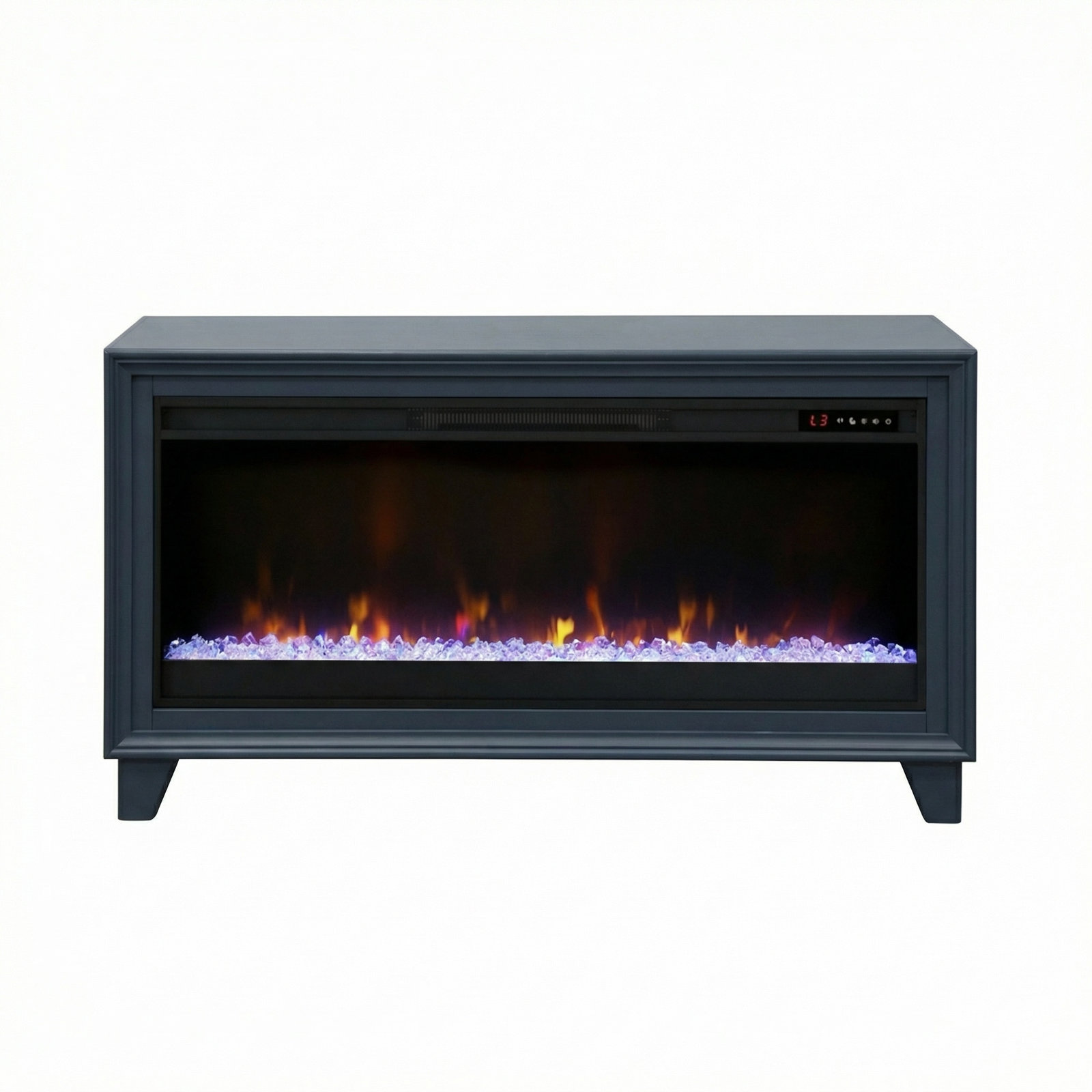 Satie 48" Modular Electric Fireplace, Blue