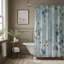 Rideau de douche Timeworn Blue Florals - 1 pièce-362105795