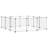vidaXL Pet Cage Black Powder-coated steel Expandable-1295036492