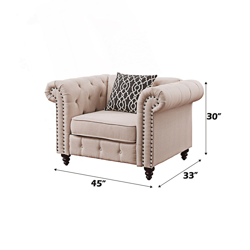 Fauteuil d'appoint style Chesterfield