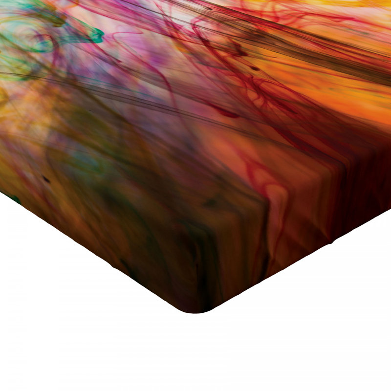 Microfiber Abstract Fitted Sheet, Queen Fitted Sheet