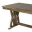 Ensemble de table de salle à manger Mid-Century en bois massif 7 pièces avec tables rembourrées et rallonge pour 6 personnes, brun doré + coussin gris