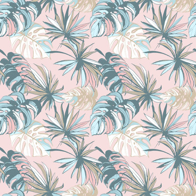 Tropical Palm Leaves by Sv_sunny - Wrapped Canvas Print