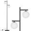 Lampe sur pied à branches 2 lumières avec abat-jour en verre blanc 64,96 po Lytch-1043147050