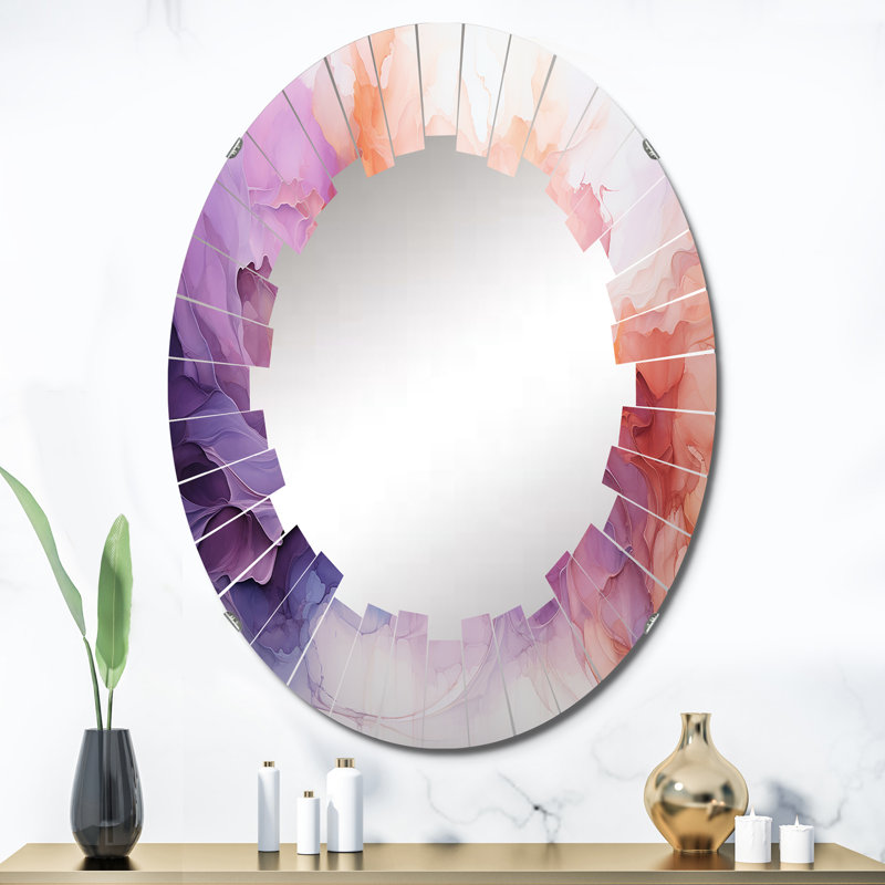Bateson - Miroir mural moderne ovale, 36 po x 24 po