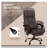 High Back Vibration Massage Office Chair With 6 Points,Hight Adjustable Computer Desk Chair,Reclining Office Chair With Retractable Footrest And Remote,Brown