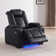 38.5''Wide Breathable Leather Square Arms Power Recliner With Storage Arms & Powered Headrest