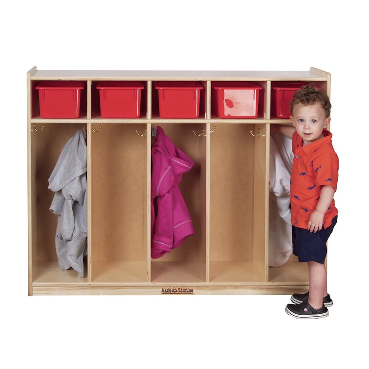 Flash Furniture Serena Wood School Coat Locker with Bench, Cubbies and  Storage Organizer Hook & Reviews