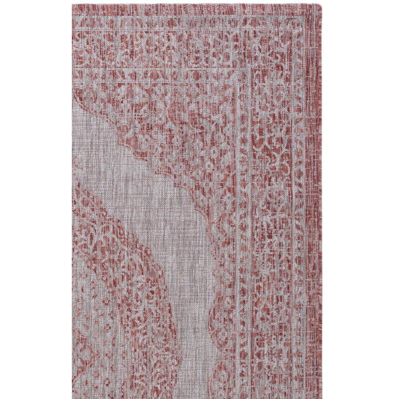 Amedee Performance Oriental Indoor/Outdoor Area Rug, Square 5'3"