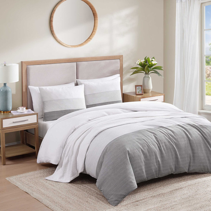 Ensemble d'édredon bleu Tommy Hilfiger Montauk, Édredon pour très grand lit + 2 taies décorativ