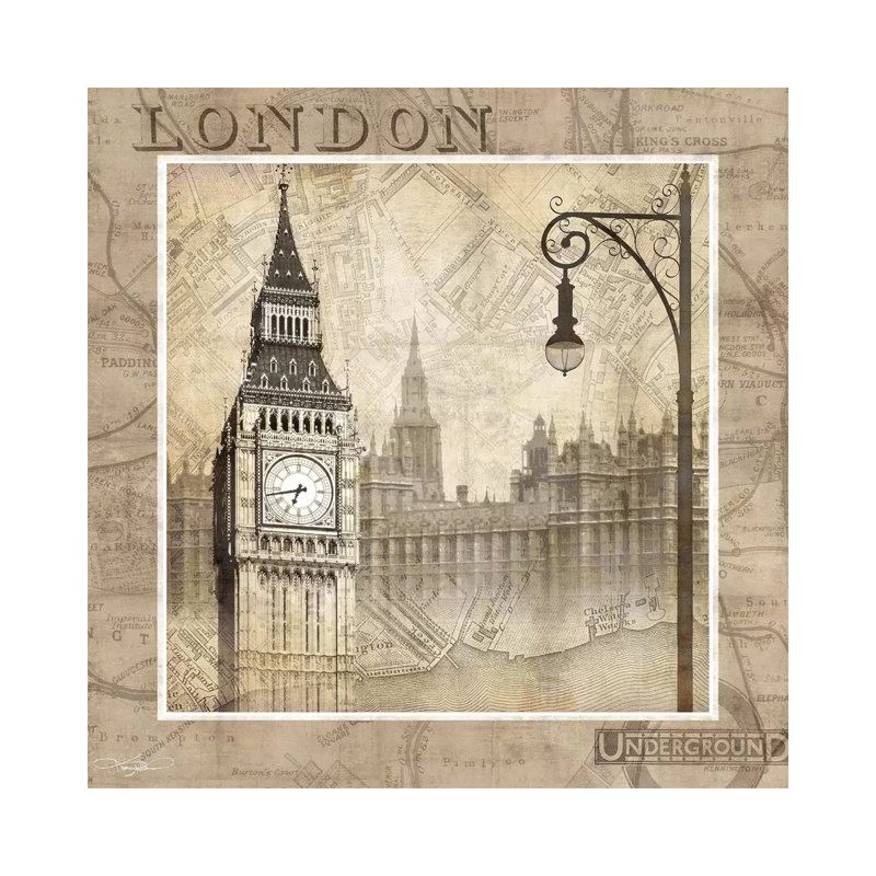 London Calling by Keith Mallett - Wrapped Canvas Print, 30.48cm H x 30.48cm W x 1.91cm D