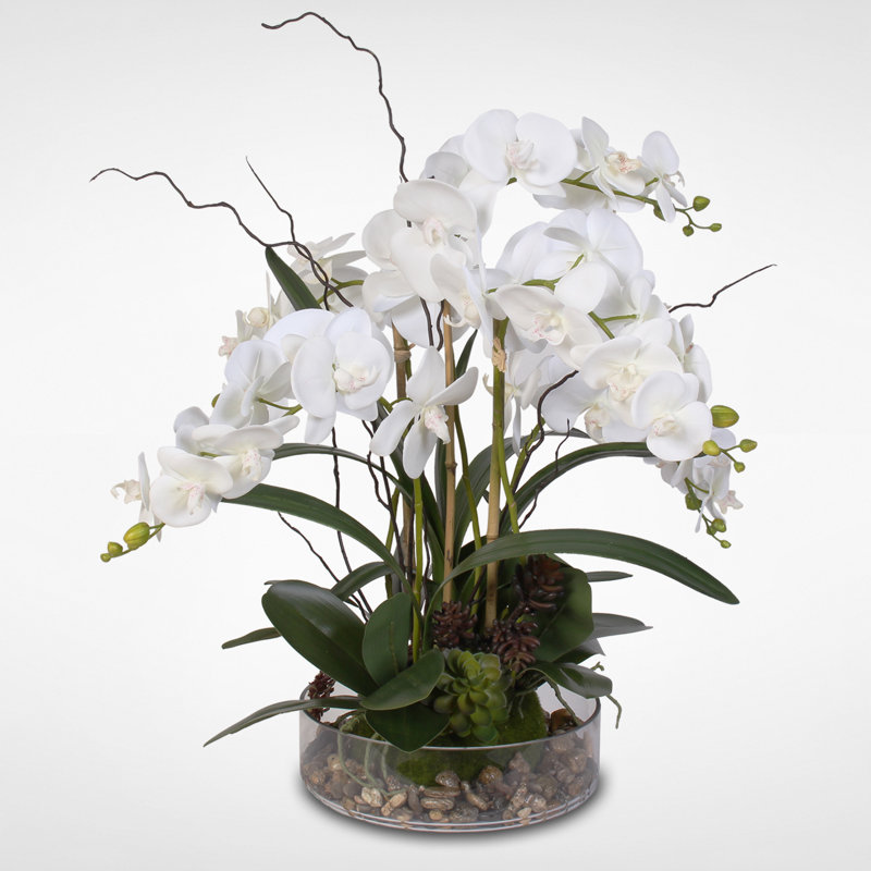 Real Touch Phalaenopsis Orchid Floral Arrangement in Pot