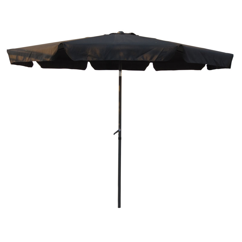 Parasol de marché drapé 10 pi Patson, Noir