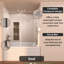 Porte de douche coulissante semi-sans cadre en nickel brossé l 60 po x H 60 po-102264183