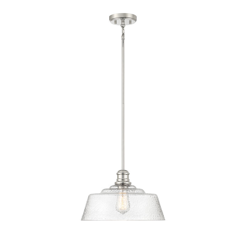 Luminaire suspendu en forme de dôme à 1 lumière en nickel poli Lind Stockholm, Nickel poli