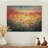 Sunset Wildflowers Blossoms In The Wild I - Wildflowers Wood Wall Art - On Natural Pine Wood-834702936